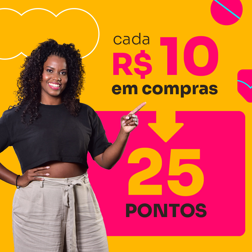 2,5 pontos a cada R$1 ​